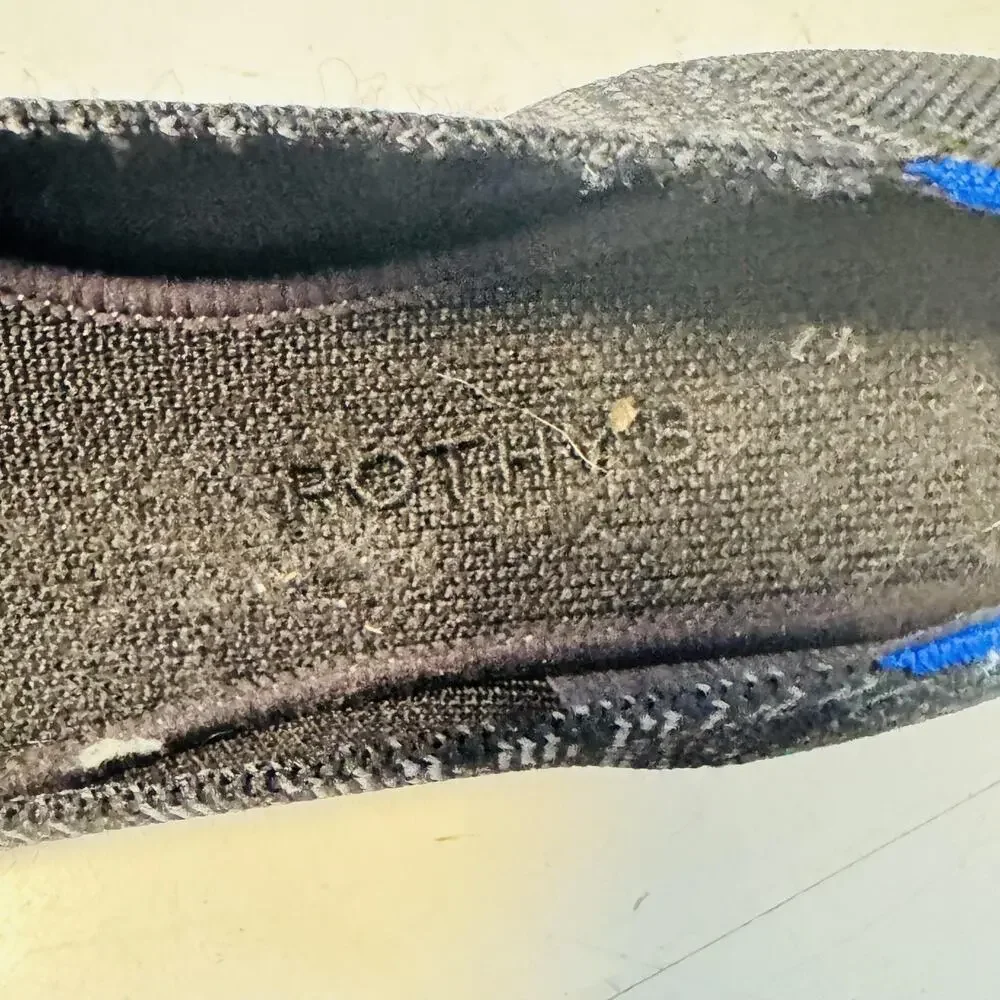 Rothy's Shoes Women 8 Gray Knit The Flat Ballet Flats Slip On Comfort Casual